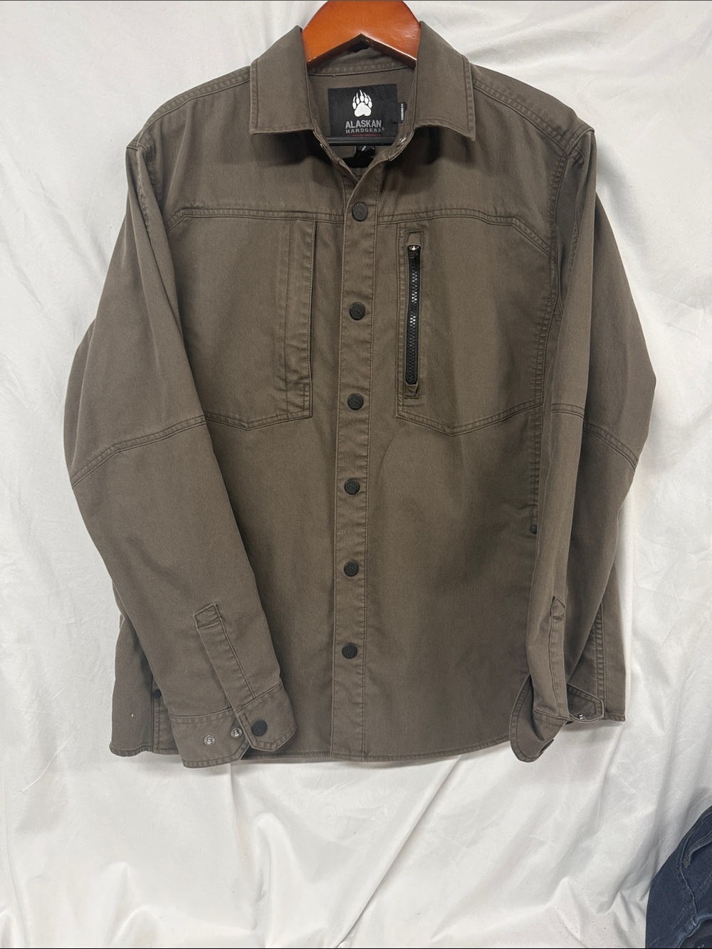 Duluth Alaskan Hardgeat Men's Brown Utility Button-Up Shirt Jacket